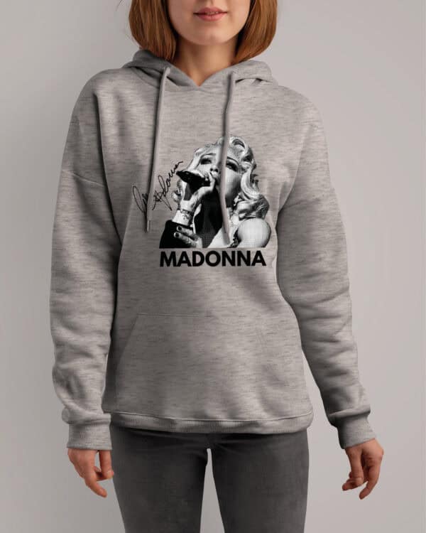 1 (8) Bluza z kapturem <br>Bluza z kapturem Muzyka Madonna z Autografem Królowa Popu