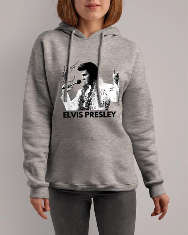 1 (8) Bluza z kapturem <br>Legenda Rock&Roll Elvis Presley z Autografem