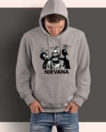 1 (9) Bluza z kapturem <br>Muzyka Rock Nirvana z Autografem Legend