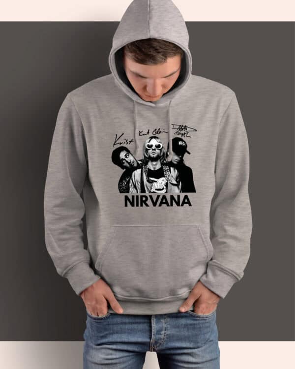 1 (9) Bluza z kapturem <br>Muzyka Rock Nirvana z Autografem Legend