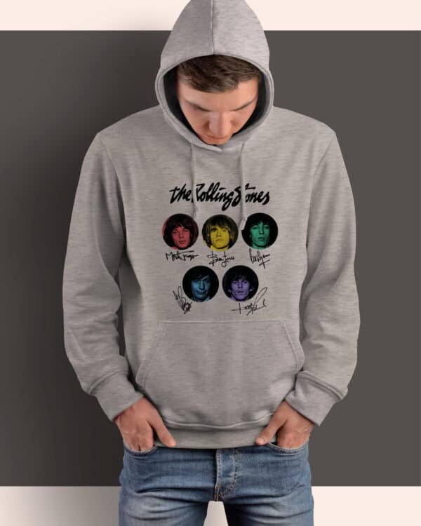 1 (9) Bluza z kapturem <br>Rock The Rolling Stones Podpisy