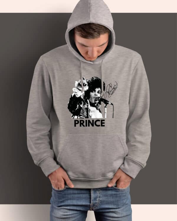 1 (9) Bluza z kapturem <br>Muzyka Prince z Autografem Legendy