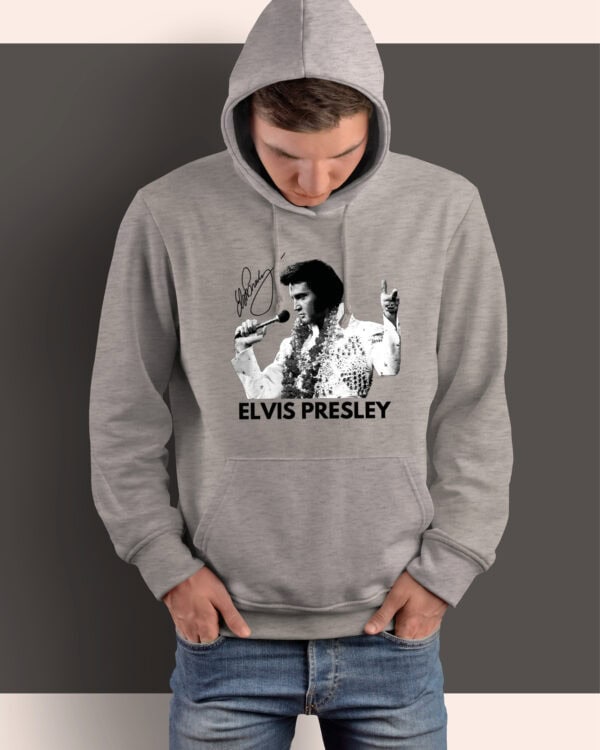 1 (9) Bluza z kapturem <br>Legenda Rock&Roll Elvis Presley z Autografem