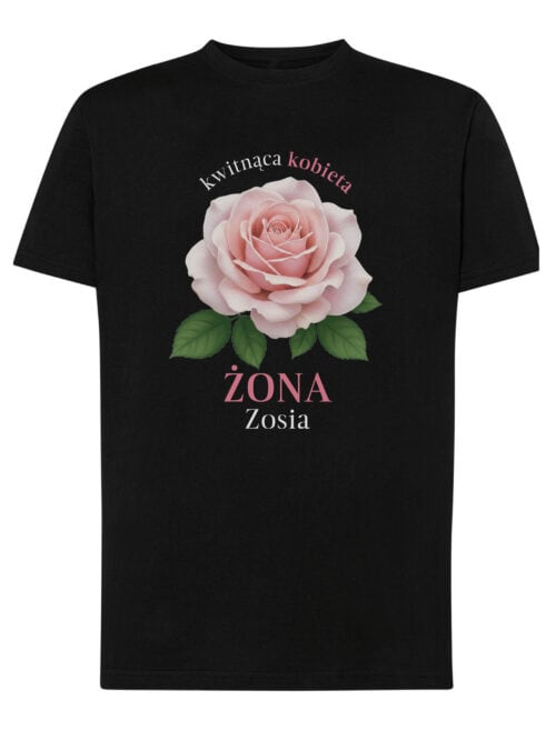 1664 (67) Koszulka Personalizowana Dzień Kobiet Kwiat dla Mamy Dziewczyny Żony Babci