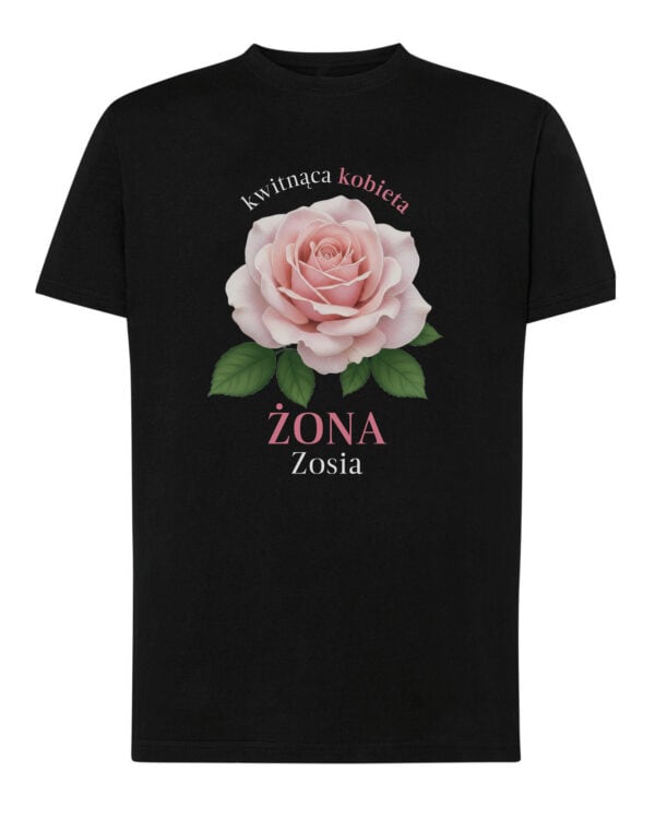 1664 (67) Koszulka Personalizowana Dzień Kobiet Kwiat dla Mamy Dziewczyny Żony Babci