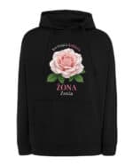 1664 (69) Bluza z kapturem Personalizowana Dzień Kobiet Kwiat dla Mamy Dziewczyny Żony Babci