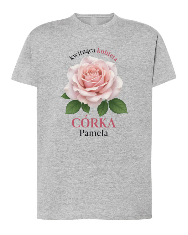 1664 (87) Koszulka Personalizowana Dzień Kobiet <br>Kwiat dla Mamy Dziewczyny Żony Babci
