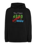 1667 (13) Bluza z kapturem Mam ADHD Śmieszna