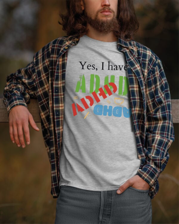 1667 (6) Koszulka Mam ADHD Śmieszna