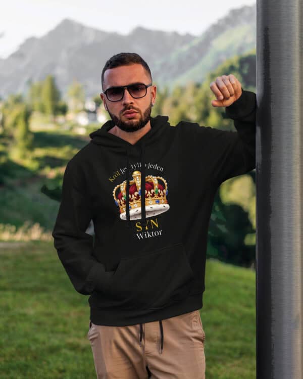 1668 (16) Bluza z kapturem Personalizowana Dzień Mężczyzn <br>Prezent dla Taty Dziadka