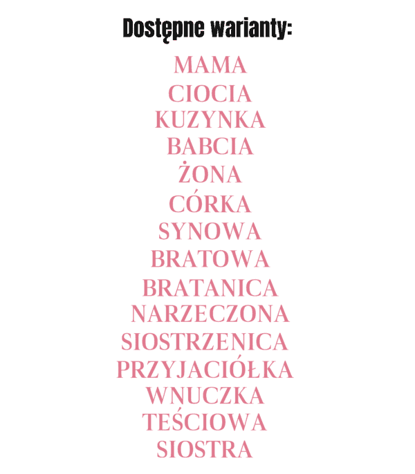 Warianty Kwitnąca Kobieta Koszulka Personalizowana Dzień Kobiet <br>Kwiat dla Mamy Dziewczyny Żony Babci