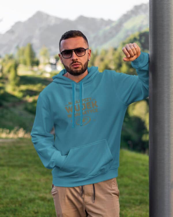 1671 (42) Bluza z kapturem Personalizowana Dzień Mężczyzn <br>Najlepszy w Galaktyce Prezent dla Taty Dziadka