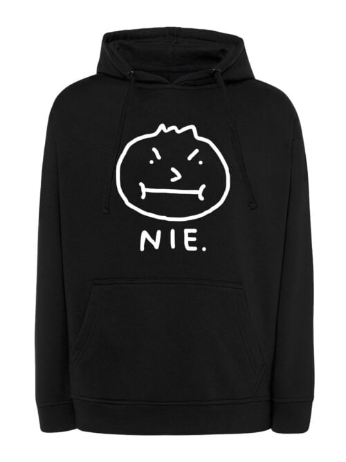 1673 (13) Bluza z kapturem Śmieszna Buntownik Nerwus NIE
