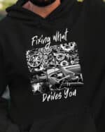 1715 (23) Bluza z kapturem Prezent dla Mechanika Kolarz Artystyczny