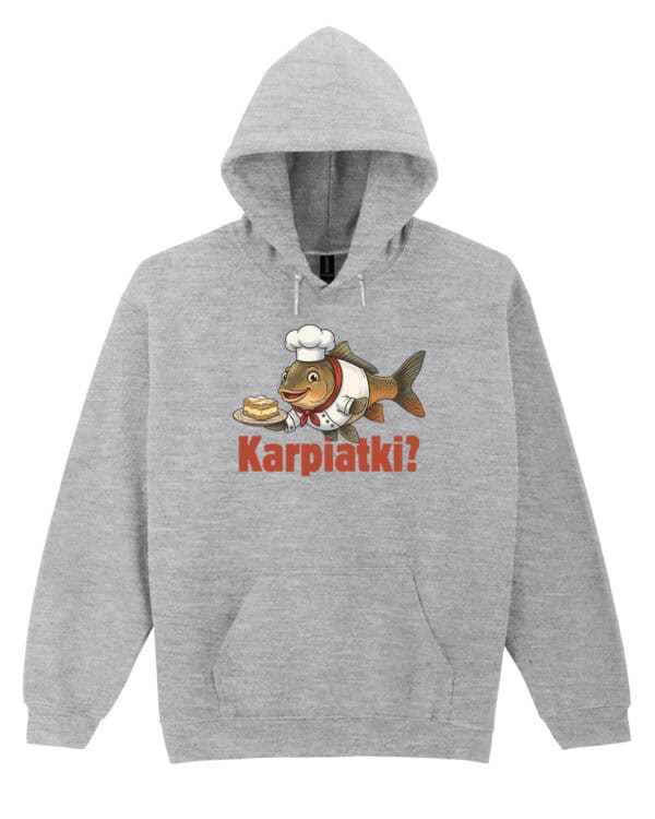 1718 (16) Bluza z kapturem Śmieszny Prezent <br>Karp Karpatka Kucharz