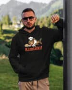 1718 (21) Bluza z kapturem Śmieszny Prezent <br>Karp Karpatka Kucharz