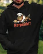 1718 (22) Bluza z kapturem Śmieszny Prezent Karp Karpatka Kucharz