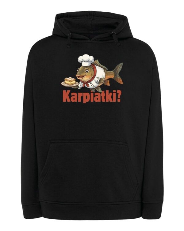 1718 (25) Bluza z kapturem Śmieszny Prezent <br>Karp Karpatka Kucharz