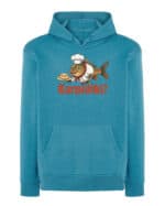 1718 (28) Bluza z kapturem Śmieszny Prezent <br>Karp Karpatka Kucharz