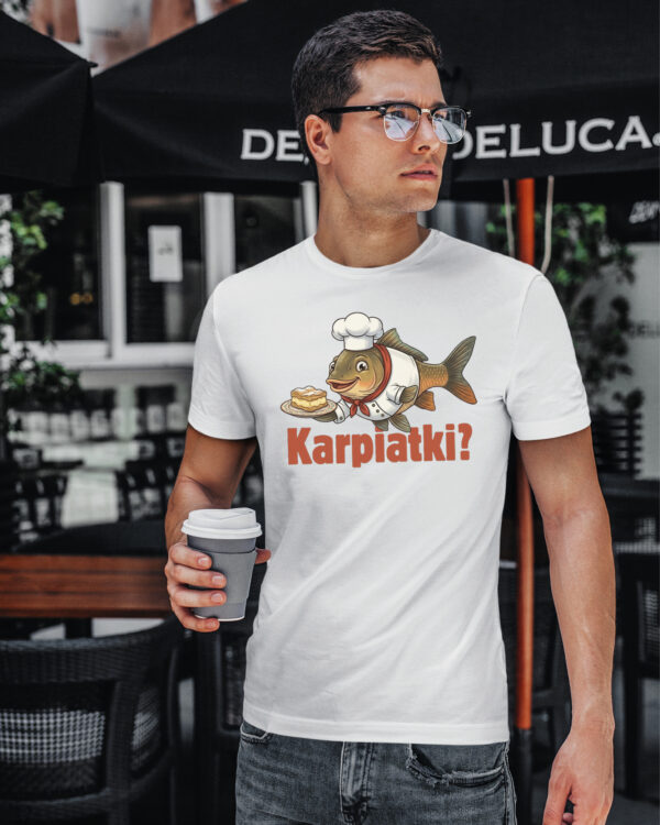 1718 (4) Koszulka Śmieszny Prezent <br>Karp Karpatka Kucharz