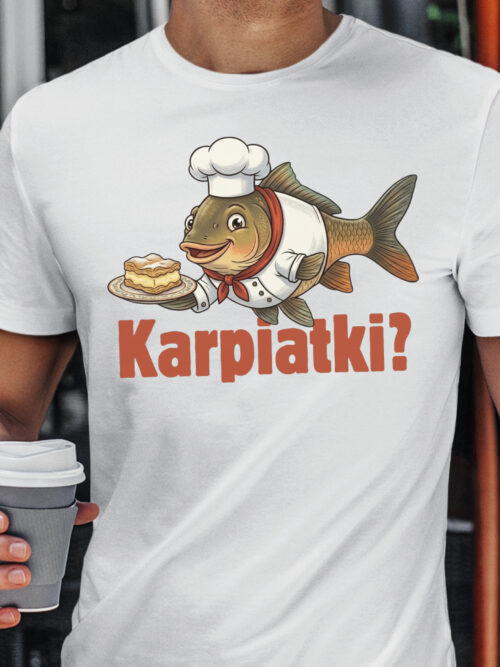 1718 (5) Koszulka Śmieszny Prezent Karp Karpatka Kucharz