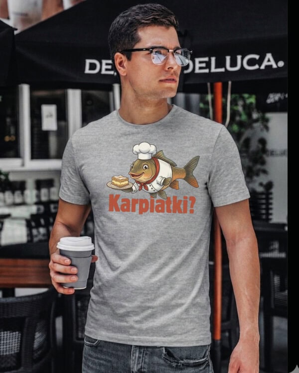 1718 (9) Koszulka Śmieszny Prezent <br>Karp Karpatka Kucharz