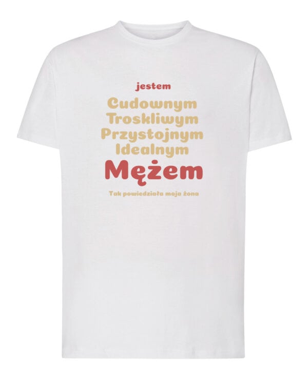 1720 (1) Koszulka Prezent dla Męża <br>Super Cechy Śmieszna