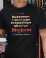 1720 (6) Koszulka Prezent dla Męża Super Cechy Śmieszna