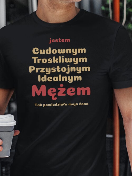 1720 (6) Koszulka Prezent dla Męża Super Cechy Śmieszna