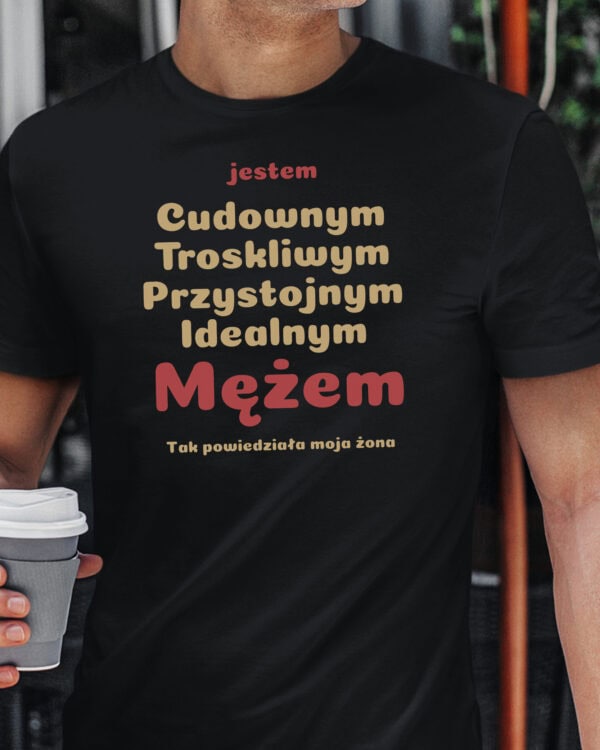 1720 (6) Koszulka Prezent dla Męża Super Cechy Śmieszna