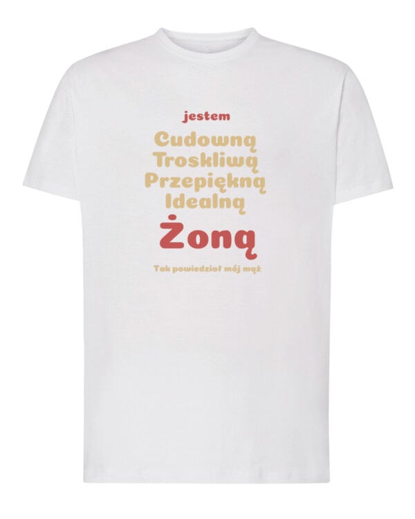 1721 (1) Koszulka Prezent dla Żony <br>Super Cechy Śmieszna