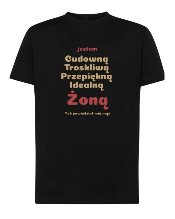 1721 (4) Koszulka Prezent dla Żony <br>Super Cechy Śmieszna