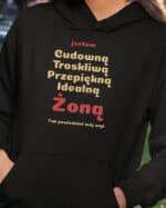 1721 (8) Bluza z kapturem Prezent dla Żony Super Cechy Śmieszna