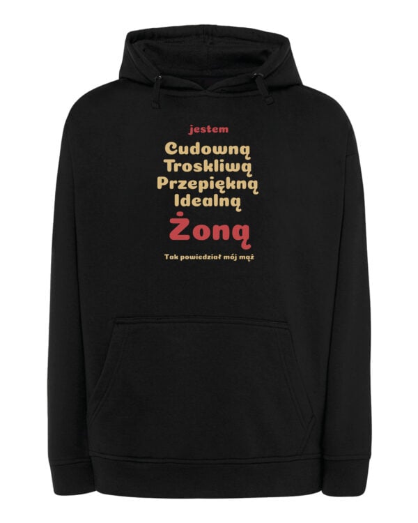 1721 (9) Bluza z kapturem Prezent dla Żony <br>Super Cechy Śmieszna