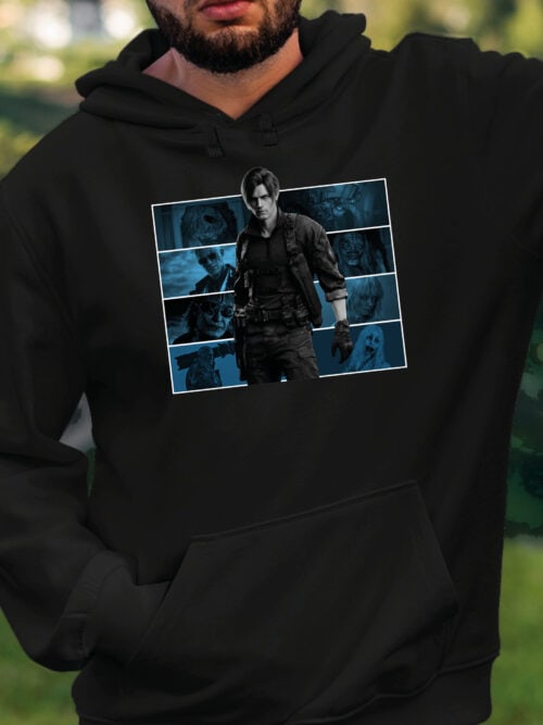 1724 (17) Bluza z kapturem Resident Evil Leon Kennedy Personalizowana