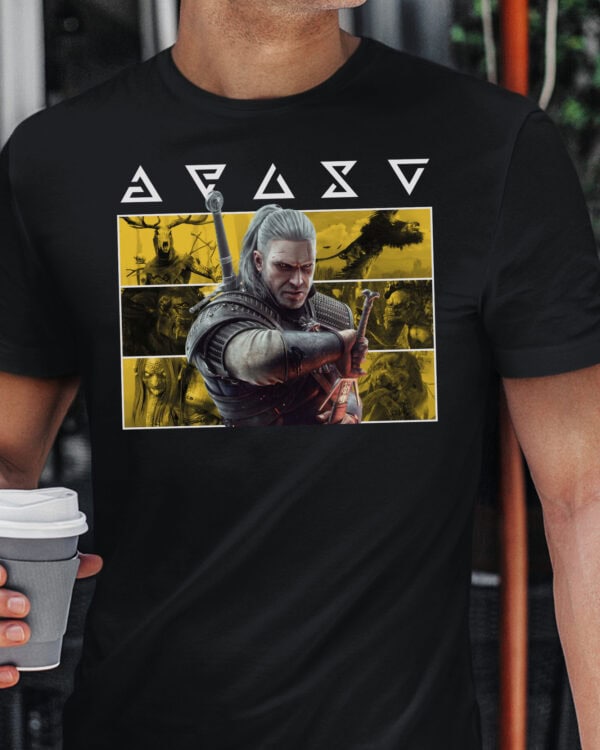 1726 (10) Koszulka Wiedźmin Geralt Personalizowana Gry
