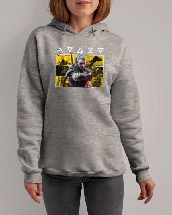1726 (12) Bluza z kapturem Wiedźmin Geralt <br>Personalizowana Gry