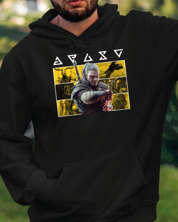1726 (17) Bluza z kapturem Wiedźmin Geralt Personalizowana Gry