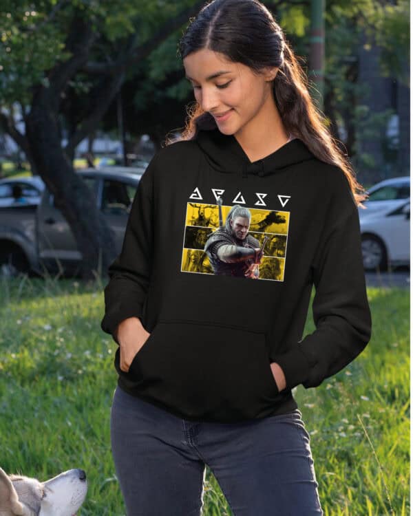 1726 (18) Bluza z kapturem Wiedźmin Geralt <br>Personalizowana Gry