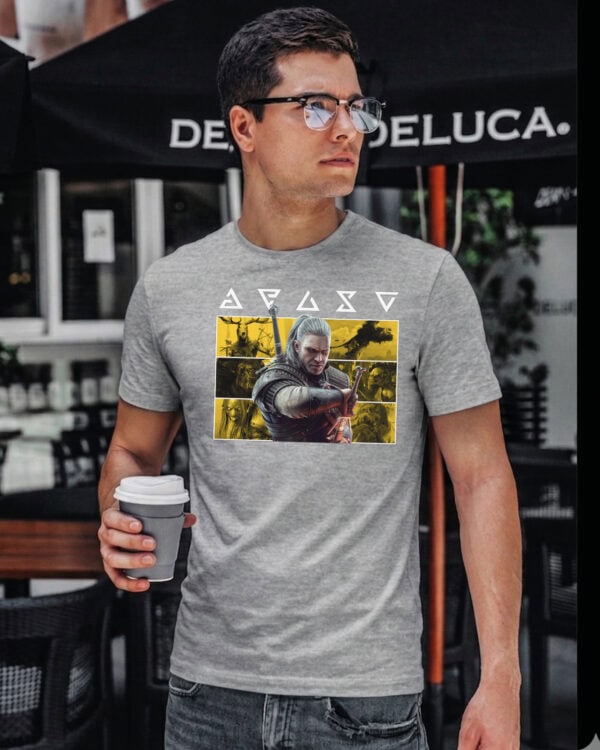 1726 (4) Koszulka Wiedźmin Geralt <br>Personalizowana Gry