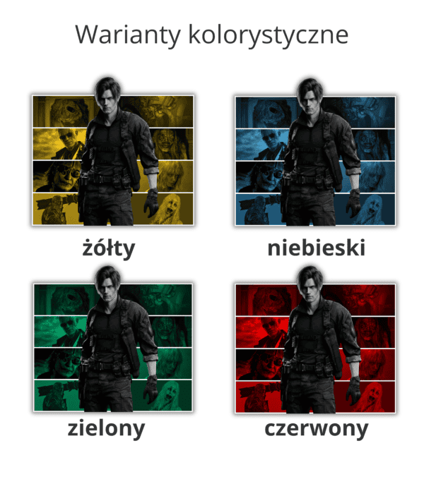 Warianty Kolorystyczne Leon Koszulka Resident Evil <br>Leon Kennedy Personalizowana