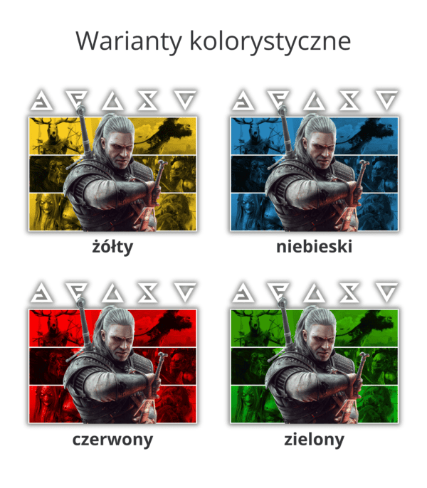 Warianty Kolorystyczne Wiedźmin Bluza z kapturem Wiedźmin Geralt <br>Personalizowana Gry