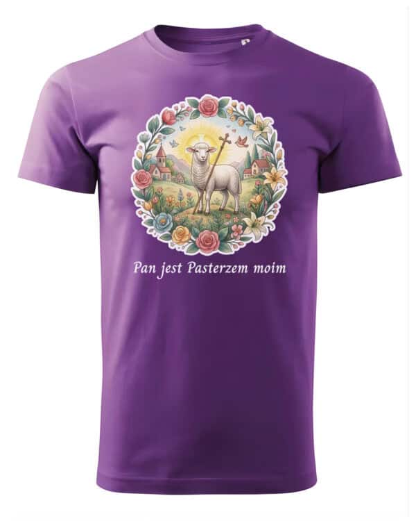 1728 (1) Koszulka Katolicka Pan Jest Moim Pasterzem