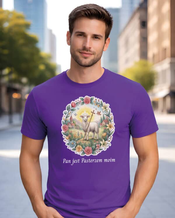 1728 (2) Koszulka Katolicka Pan Jest Moim Pasterzem
