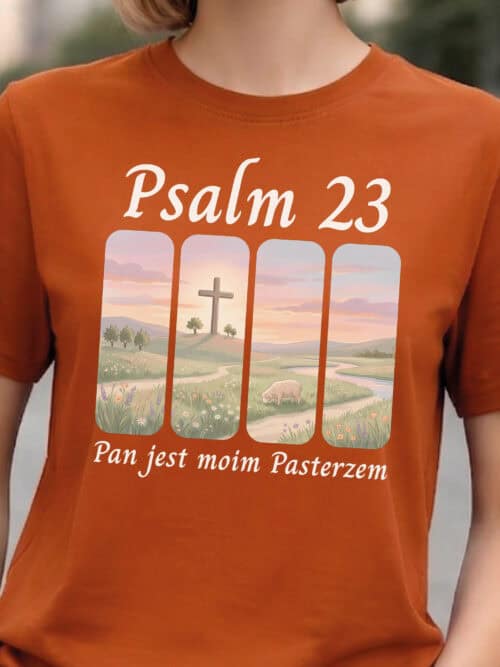 1729 (10) Koszulka Katolicka Psalm 23 Baranek Boży