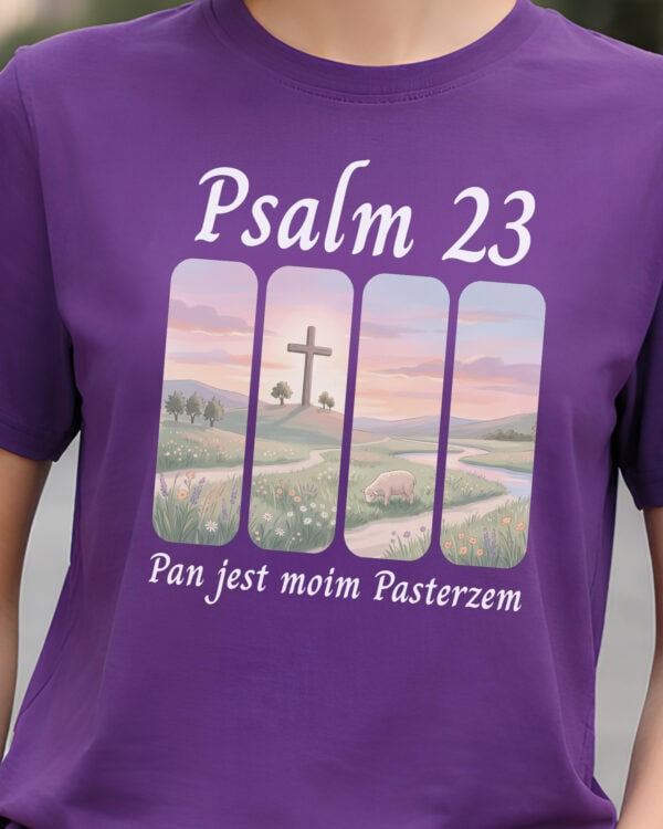 1729 (4) Koszulka Katolicka Psalm 23 Baranek Boży