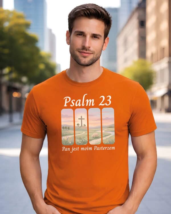 1729 (7) Koszulka Katolicka Psalm 23 Baranek Boży
