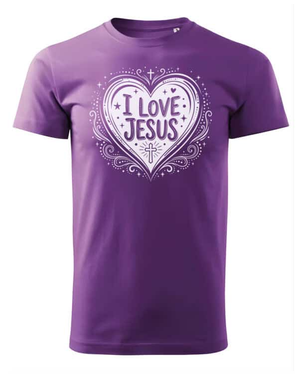 1731 (1) Koszulka Katolicka Kocham Jezusa Serce