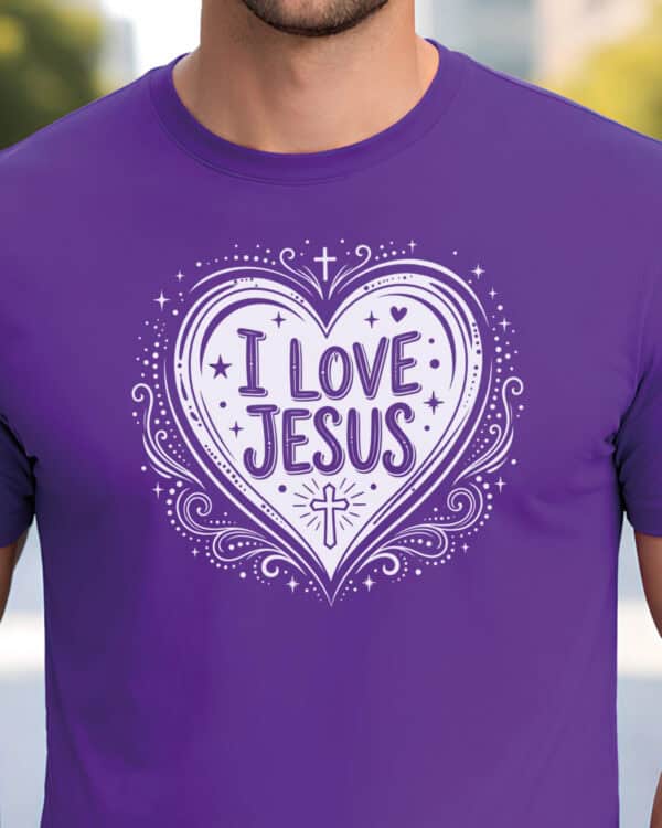 1731 (5) Koszulka Katolicka Kocham Jezusa Serce