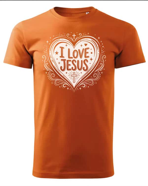 1731 (6) Koszulka Katolicka Kocham Jezusa Serce